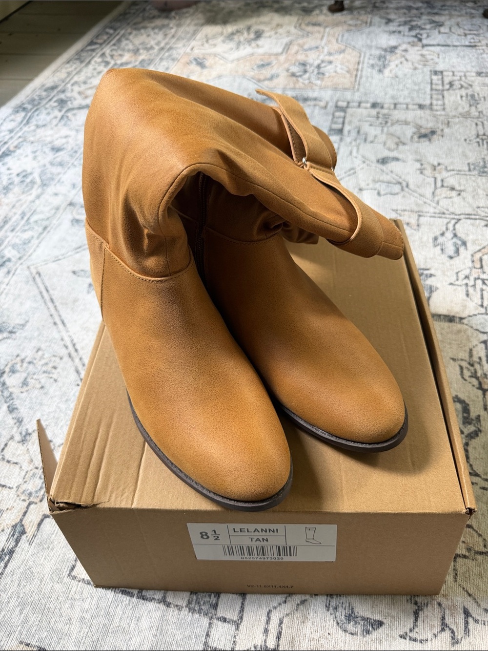 Journee Collection Tan Knee-High Heeled Boots